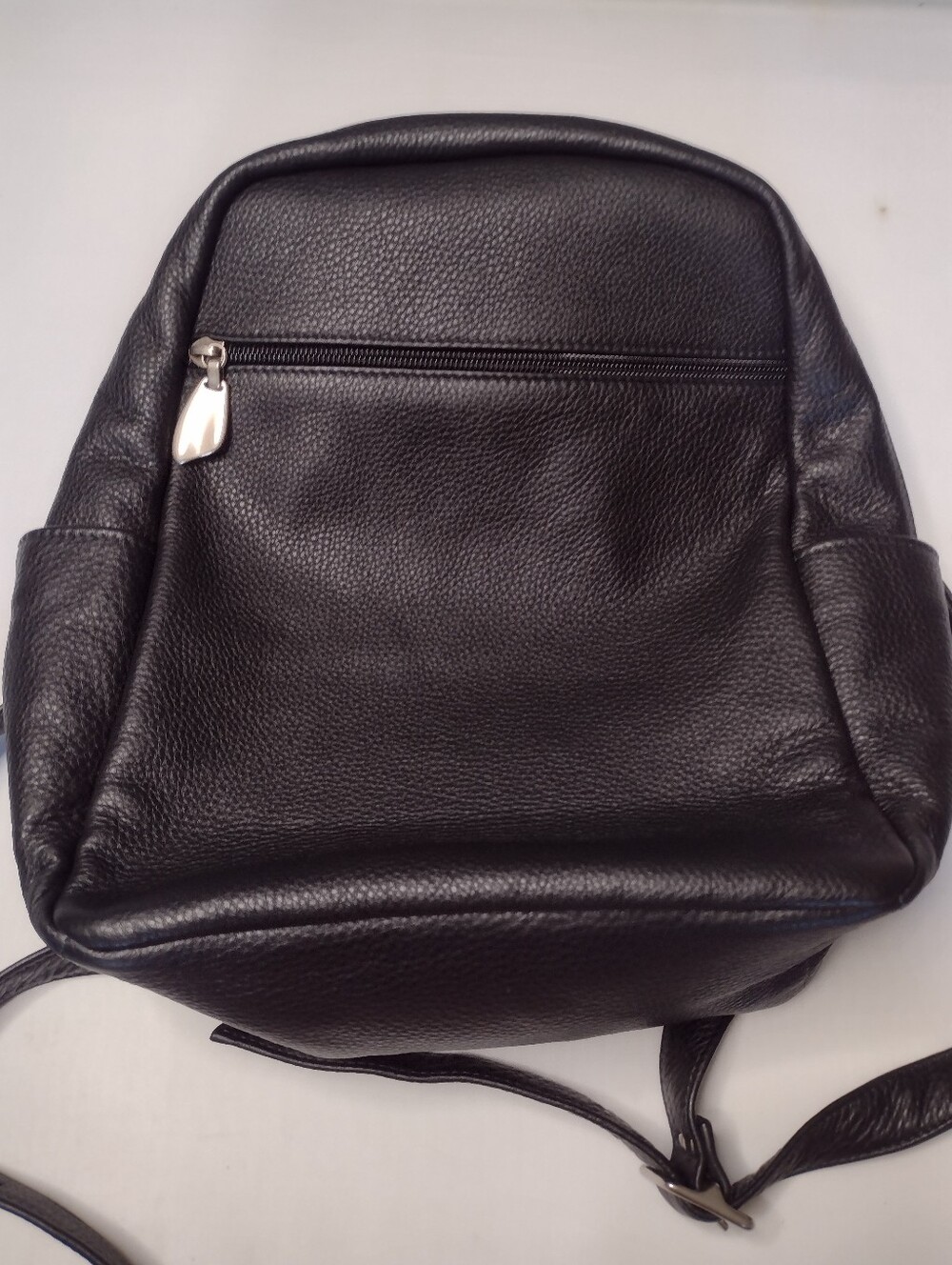 Libaire Black Pebbled Leather Backpack  Purse Handbag Made In USA MM